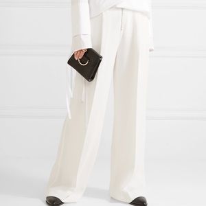elizabeth james stevie stretch-crepe pants Sz 4 Wide Leg